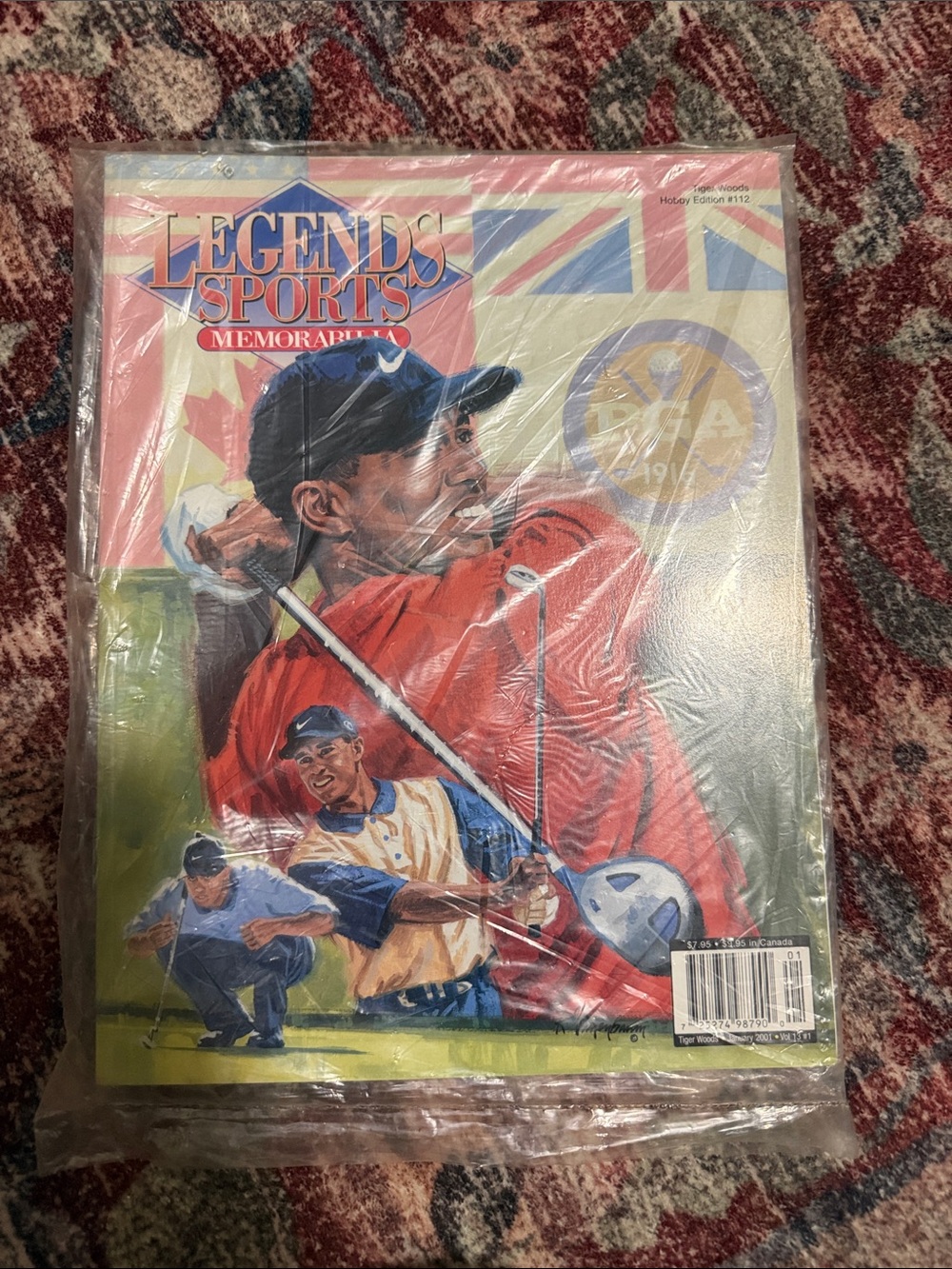 Legends Sports Memorabilia Red Golf Poster - PGA 1916 Tiger Woods January 2001